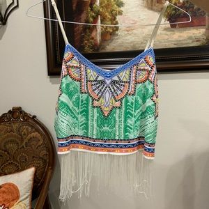 Patterned Cropped Cami